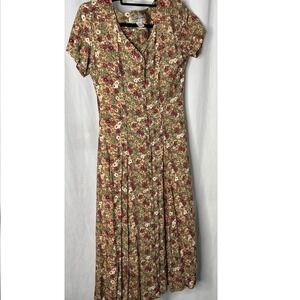 Vintage Maggie Lawrence Floral Dress | Size 8 | Cottagecore Ditzy